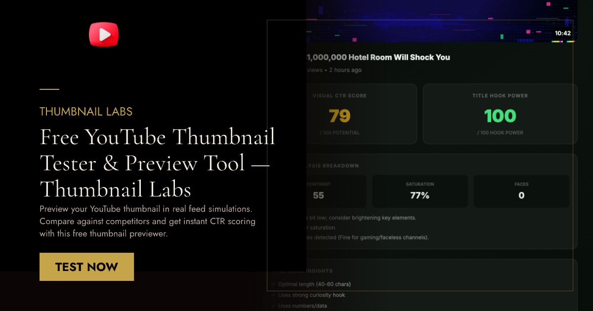 Got tired of judging YouTube thumbnails in isolation, so I built a tool that shows how they actually logo